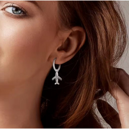 boucles d'oreilles cadeau voyage avion valise