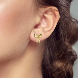 boucles d'oreilles noeud or