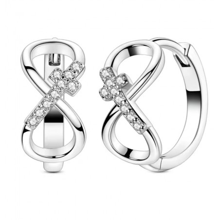 boucles d'oreilles infini croix