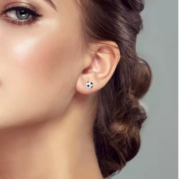 boucles d'oreilles ballon de foot coupe du monde