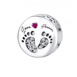 Charm pour bracelet pied bébé cadeau naissance maman