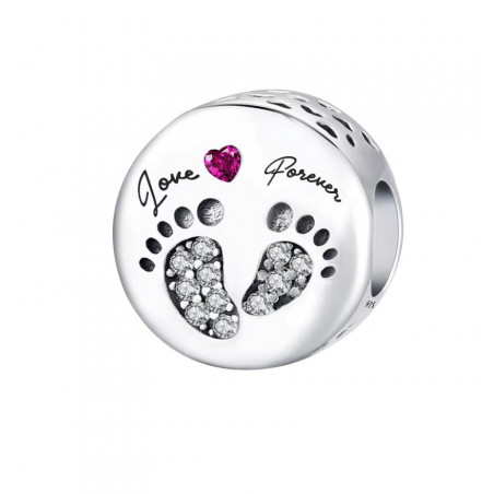 Charm pour bracelet pied bébé cadeau naissance maman