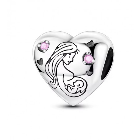 Charm pour bracelet cadeau baby shower bébé dans le ventre