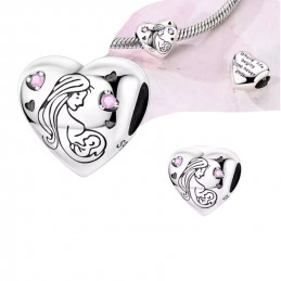Charm pour bracelet cadeau baby shower bébé dans le ventre