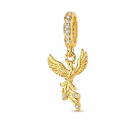 Charm bijou pour bracelet oiseau Phénix or