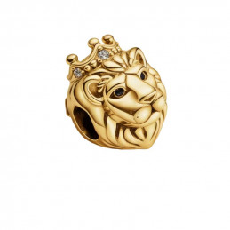 Charm bijou pour bracelet roi lion couronne couleur doré