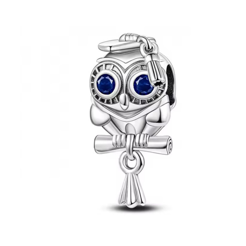 Charm pour bracelet chouette hibou chapeau