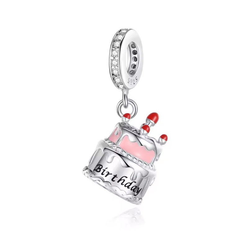Charm bijou pour bracelet gateau d'anniversaire