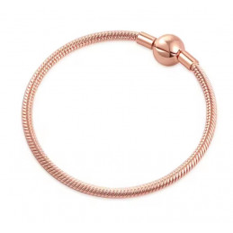 bracelet pour charm doré rose boule