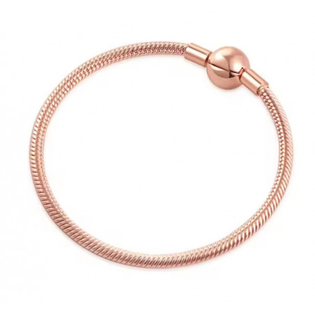 bracelet pour charm doré rose boule
