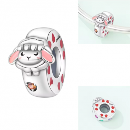 Charm pour bracelet bloqueur mouton coeur