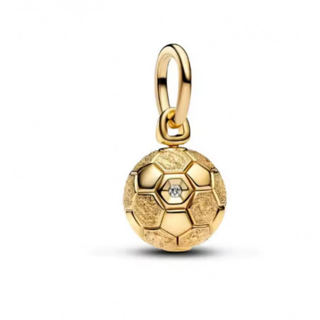 Charm pour bracelet doré ballon de foot