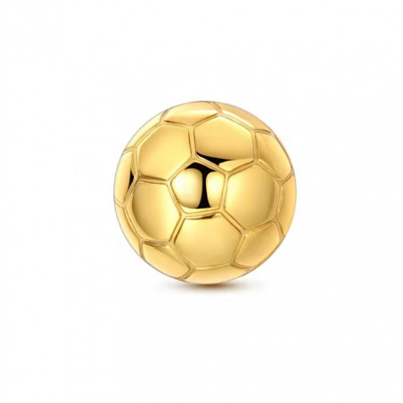 Charm pour bracelet doré ballon de foot