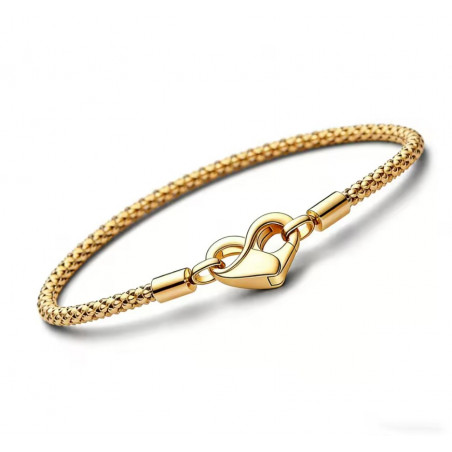 bracelet pour charm doré attache coeur