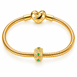 Charm pour bracelet séparateur clip libellule doré