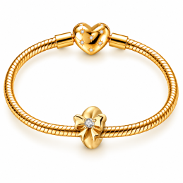 Charm pour bracelet séparateur espaceur noeud doré