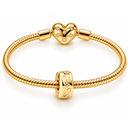 Charm pour bracelet clip bloqueur couleur doré chateau