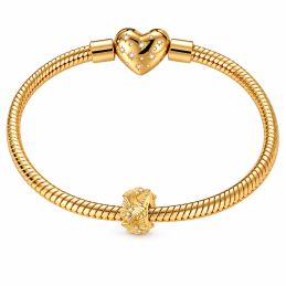 Charm pour bracelet clip orné de papillon doré