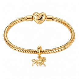 Charm pour bracelet lion doré