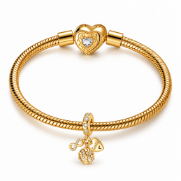 Charm pour bracelet infini arbre de vie famille doré