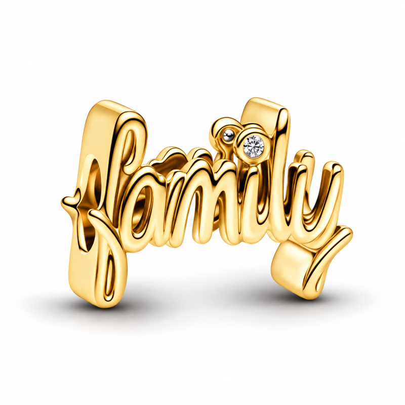 Charm pour bracelet famille doré