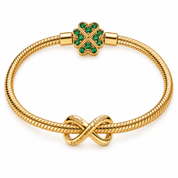 Charm pour bracelet infini or famille pour toujours
