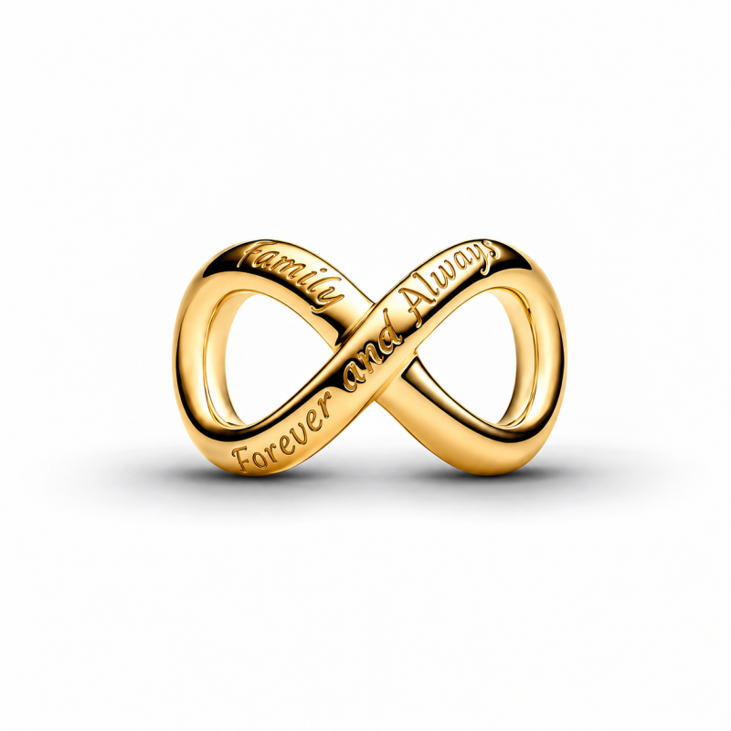 Charm pour bracelet infini or famille pour toujours