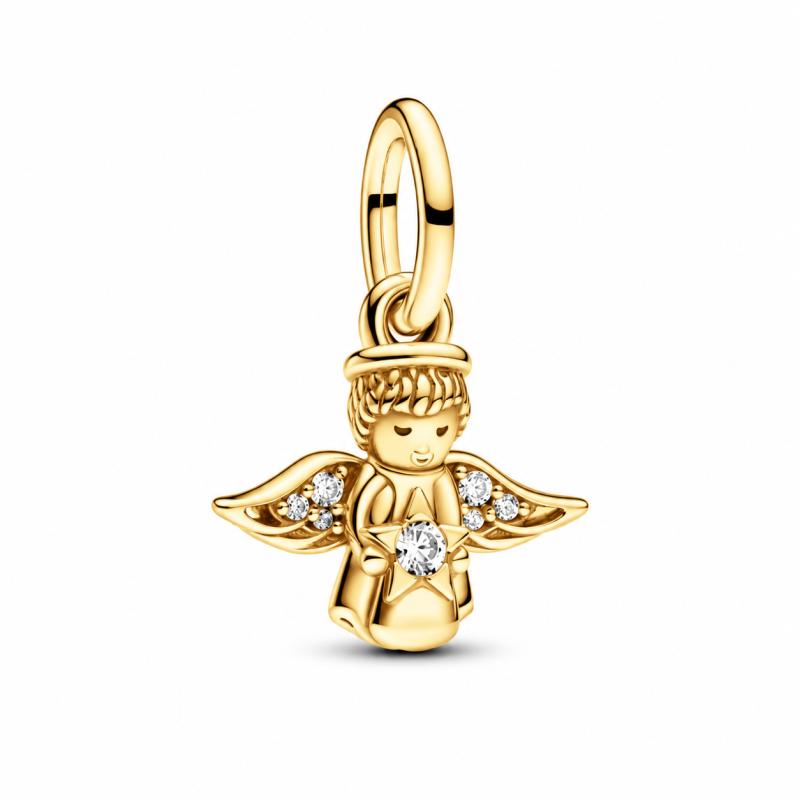 Charm pour bracelet ange aile étoile doré