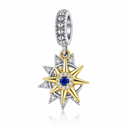 Charm pour bracelet soleil bleu