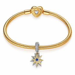 Charm pour bracelet soleil bleu