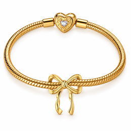 Charm pour bracelet noeud sur bracelet doré