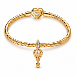 Charm pour bracelet montgolfière doré