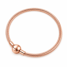 bracelet pour charm doré rose boule