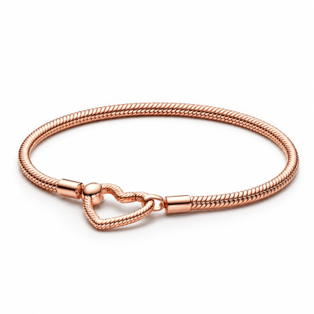 bracelet pour charm doré coeur