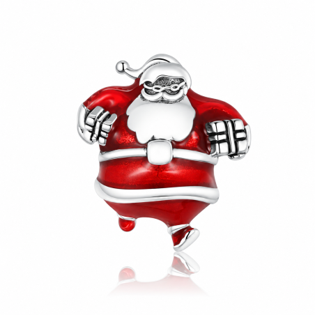 Charm pour bracelet Père Noël rouge cadeaux