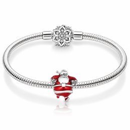 Charm pour bracelet Père Noël rouge cadeaux