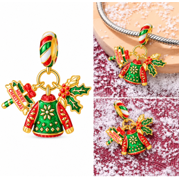 charm pour bracelet pull moche joyeu noel doré