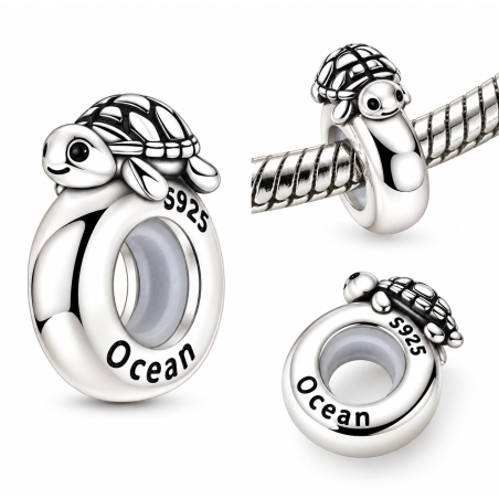 Charm pour bracelet tortue sur bloqueur