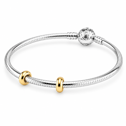 Lot de 2 Charms pour bracelet séparateur espaceur bloqueur doré