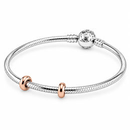 Lot de 2 Charms pour bracelet séparateur bloqueur espaceur doré rose