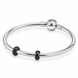 Lot de 2 Charms pour bracelet séparateur espaceur bloqueur noir