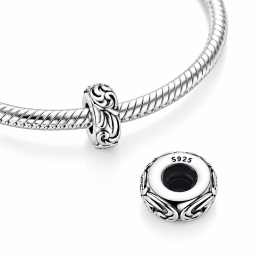 Charm pour bracelet séparateur espaceur feuille