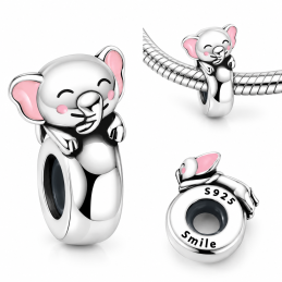 Charm pour bracelet bloqueur éléphant allongé