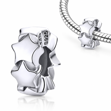Charm pour bracelet séparateur étoiles