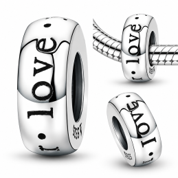 Charm pour bracelet séparateur love you forever