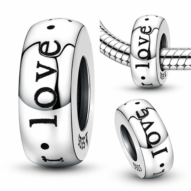 Charm pour bracelet séparateur love you forever