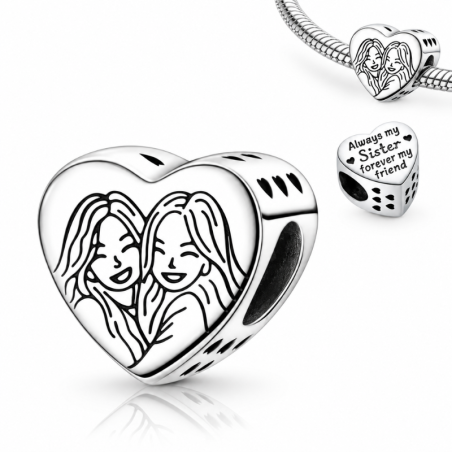 Charm pour bracelet cadeau meilleure amie soeur