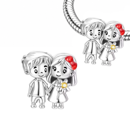 Charm pour bracelet cadeau fille garçon fleur