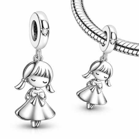 Charm pour bracelet fille cadeau noeud