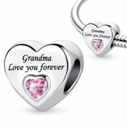 Charm pour bracelet cadeau fête grand mère je t'aime